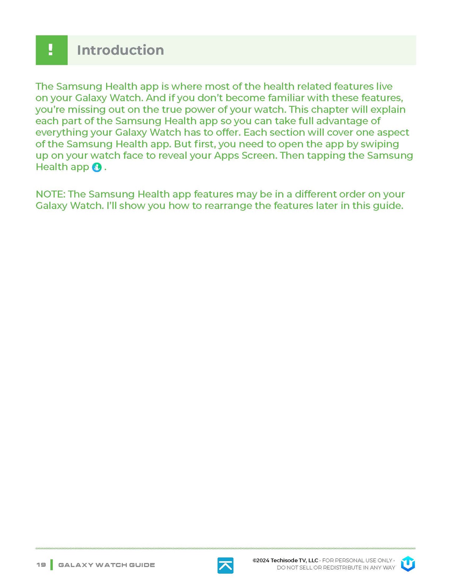 Sample Galaxy Watch Guide